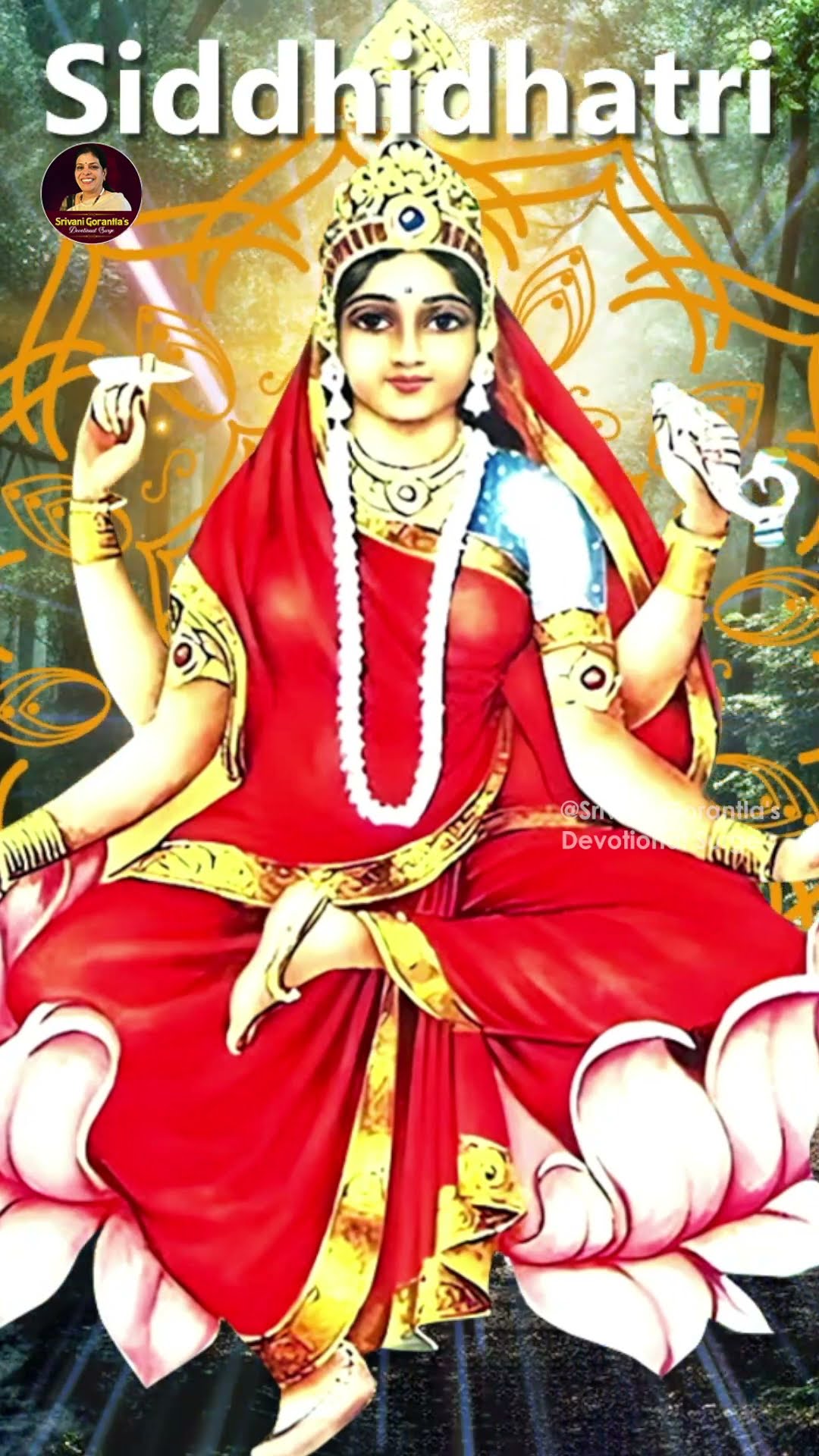 Siddhidatri Devi | Navaratri Special Pooja - Day 9 | Devotional Videos | #Ytshort | Srivani Gorantla